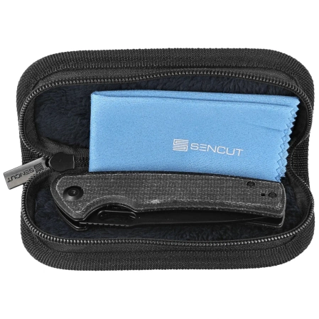 Sencut Black Vesperon Black Canvas Micarta, Black 9Cr18MoV (S20065-3)