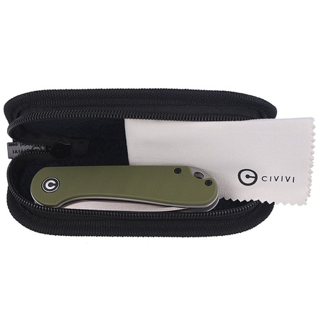 CIVIVI Knife Elementum Flipper OD Green G10, Satin Finish (C907E)