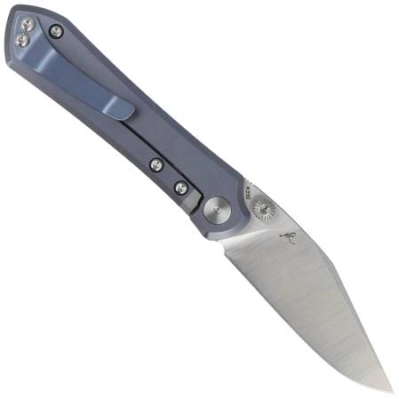 Nóż składany Bestech Icarus Blue Stonewashed Titanium, Satin M390 by Nick Rogers (BT2302E)