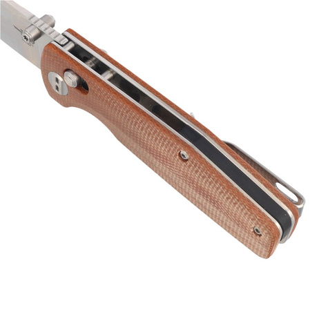 Bestech Slasher Knife Natural Micarta, Satin D2 (BG43D)