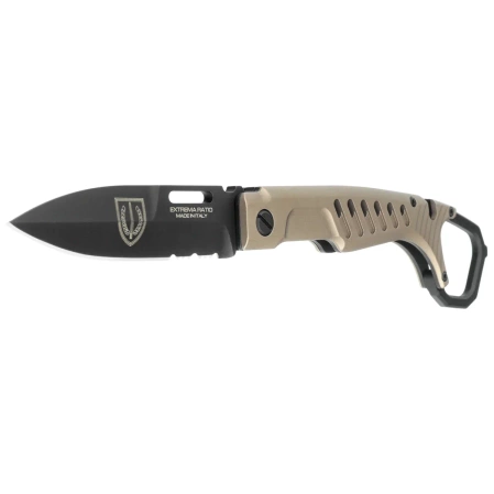 Extrema Ratio MH-STEALTH Knife Desert Aluminum, Black N690 (04.1000.0483/BLK/TM)