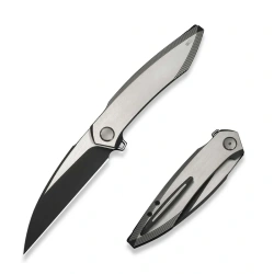 Nóż składany WeKnife Fluxor Satin/Black Titanium, Black Stonewashed/Satin M390 (WE23071-4)