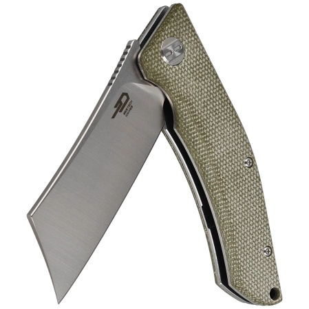 Bestech Knife Cubis Beige Micarta, Stonewashed / Satin D2 (BG42B)