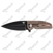 Nóż składany Bestech Fin Black / Orange / Beige G10, Black Stonewashed 14C28N (BG34C-3)