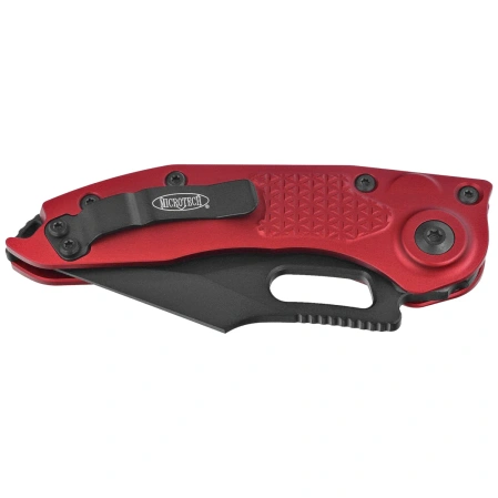 Microtech Stitch-A S/E Knife Merlot Aluminum, Black M390 by Borka Blades and Tony Marfione (169-1MR)