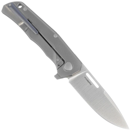 LionSteel Q4ttro Knife Gray Titanium/ Fat Carbon, Satin MagnaCut by Molletta (Q4 GY)