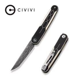 Civivi Knife KwaiQ Ivory/Black G10, Damascus by Rafal Brzeski (C23015-DS1)