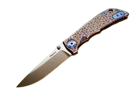 Spartan Blades Harsey 3.25 Folder Regal Titanium, Stonewashed MagnaCut by William W. Harsey (SF10 Custom Regal)