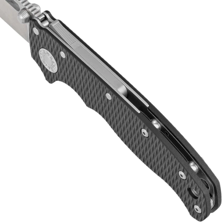 Demko AD20.5 Clip Point Knife Black G10, Stonewashed CPM 20CV by Andrew Demko (205-20CV-BLK-CP)