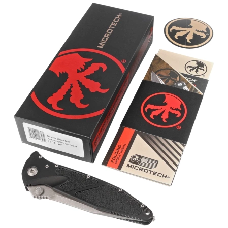 Microtech Socom Elite S/E-M Black Aluminum, Apocaliptic M390 by Tony Marfione (160-10AP)