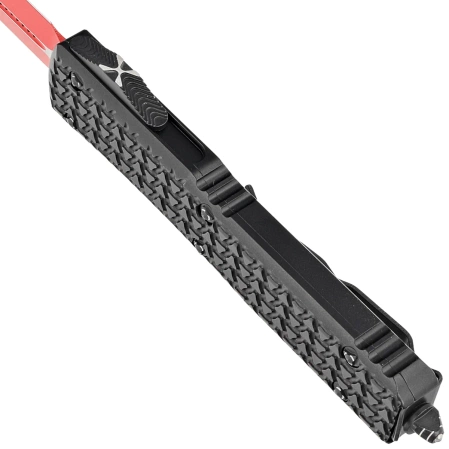 Nóż automatyczny OTF Microtech Ultratech D/E Sith Lord Signature Tri-Grip Black Aluminium, Red M390 by Tony Marfione (122-1SL)