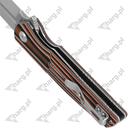 Bestech Knife Fin Black / Orange / Beige G10, Satin 14C28N (BG34C-1)
