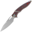 Rike Knife RK 1902 R/CF Titanium/Red Carbon Fiber, Bead Blasted M390