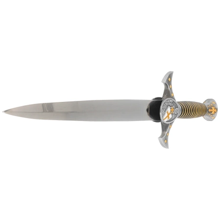 Sztylet Decor Habitat Templar Dagger, Black/Gold ABS, Satin Stainless Steel (S0298)