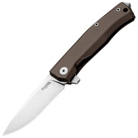 Nóż składany LionSteel Myto Earth Brown Aluminium, Stonewashed M390 by Molletta (MT01A ES)