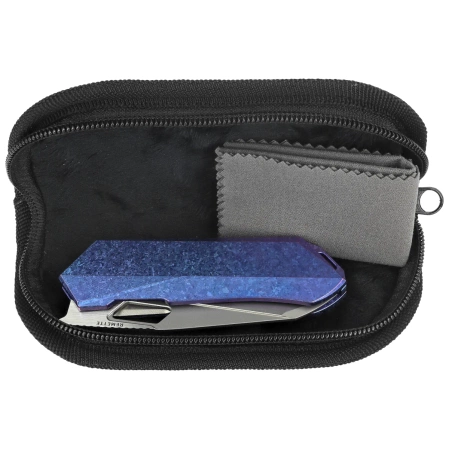 Remette RT-Woodpecker Knife Crystal Blue Titanium, Hand Grinding Pearlescent M390 (RTWP-IB)