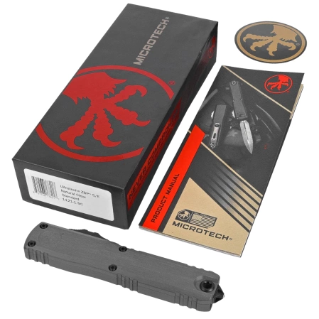 Microtech Ultratech Gen III ZBP S/E OTF Knife Natural Clear Aluminum, Black M390MK by Tony Marfione (1121-1NC)