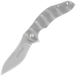 Fox Flipper Knife Gray Titanium, Satin N690Co by Jens Ansø (FX-302)