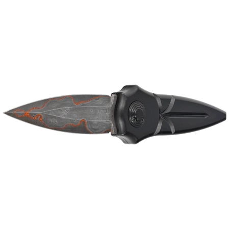 Paragon Warlock-X Convergence Black Aluminum, Damascus Baker Forge Raindrop Gomai Copper Shim 80CRV (WLOCX-CV-B-BFD)