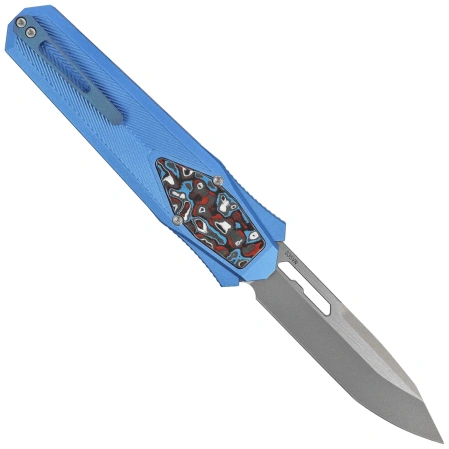 Nóż grawitacyjny Remette RT-Swordfish T Blue Aluminum/Fat Carbon, Stonewashed S35VN (ZL103D8)