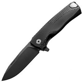 Nóż składany LionSteel ROK Black Aluminium, Black M390 by Molletta (ROK A BB)