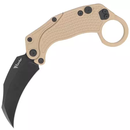 Nóż grawitacyjny Reate EXO-K Gravity Karambit Tan Aluminium, Black PVD N690