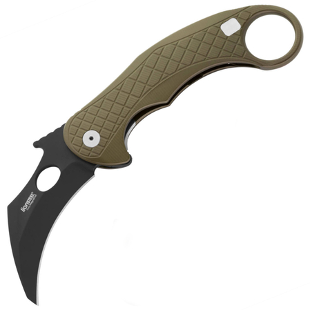 Nóż składany LionSteel L.E.One Karambit Green Aluminium, Chemical Black MagnaCut by Emerson Design (LE1 A GB)