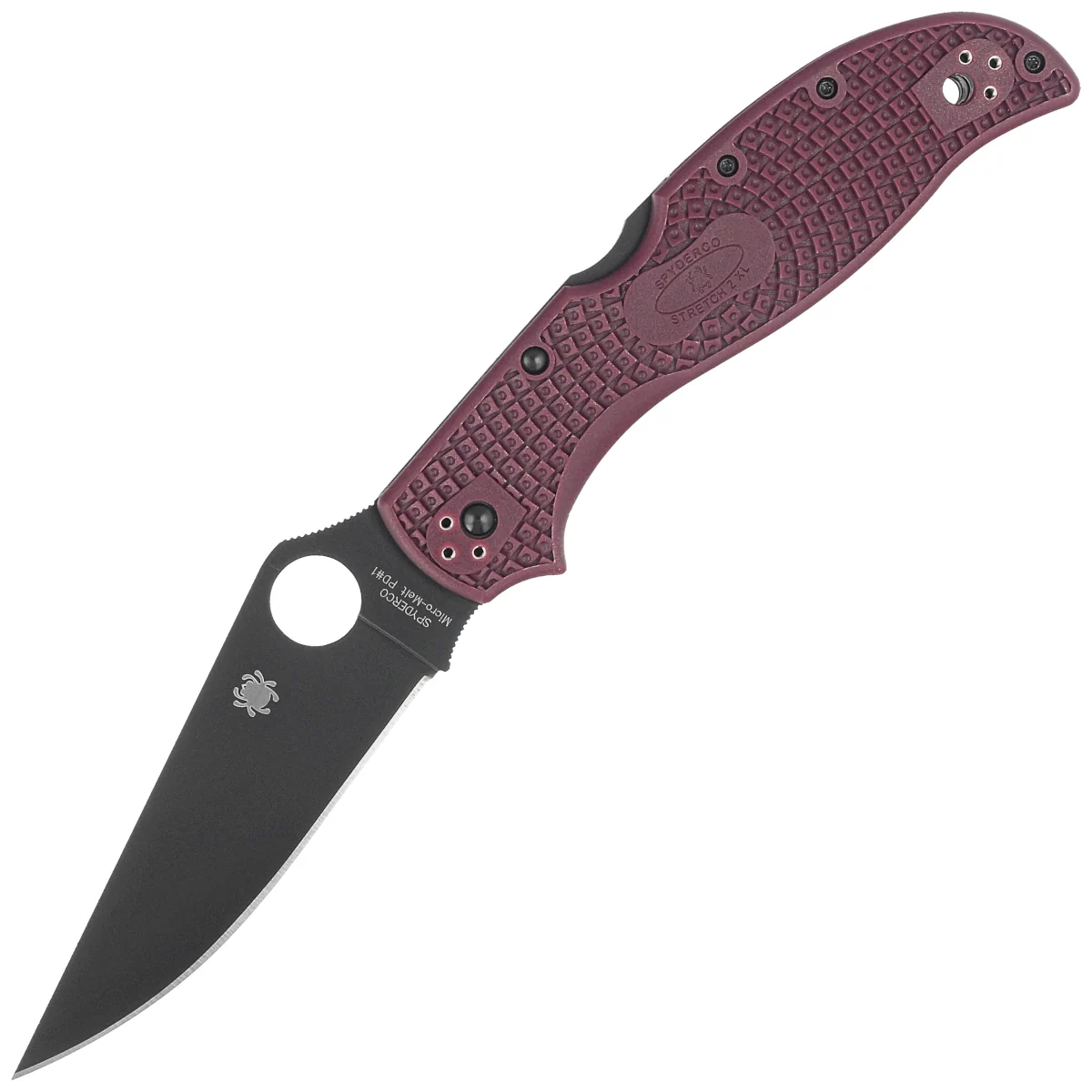 Nóż składany Spyderco Stretch 2 XL Sprint Run Burgundy FRN, TiCN Micro-Melt PD#1 by Sal Glesser (C258BGBKP)