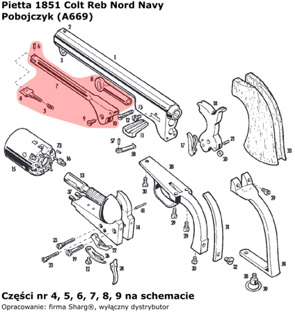 Pobojczyk Pietta 1851 Colt Navy Sheriff (A669)