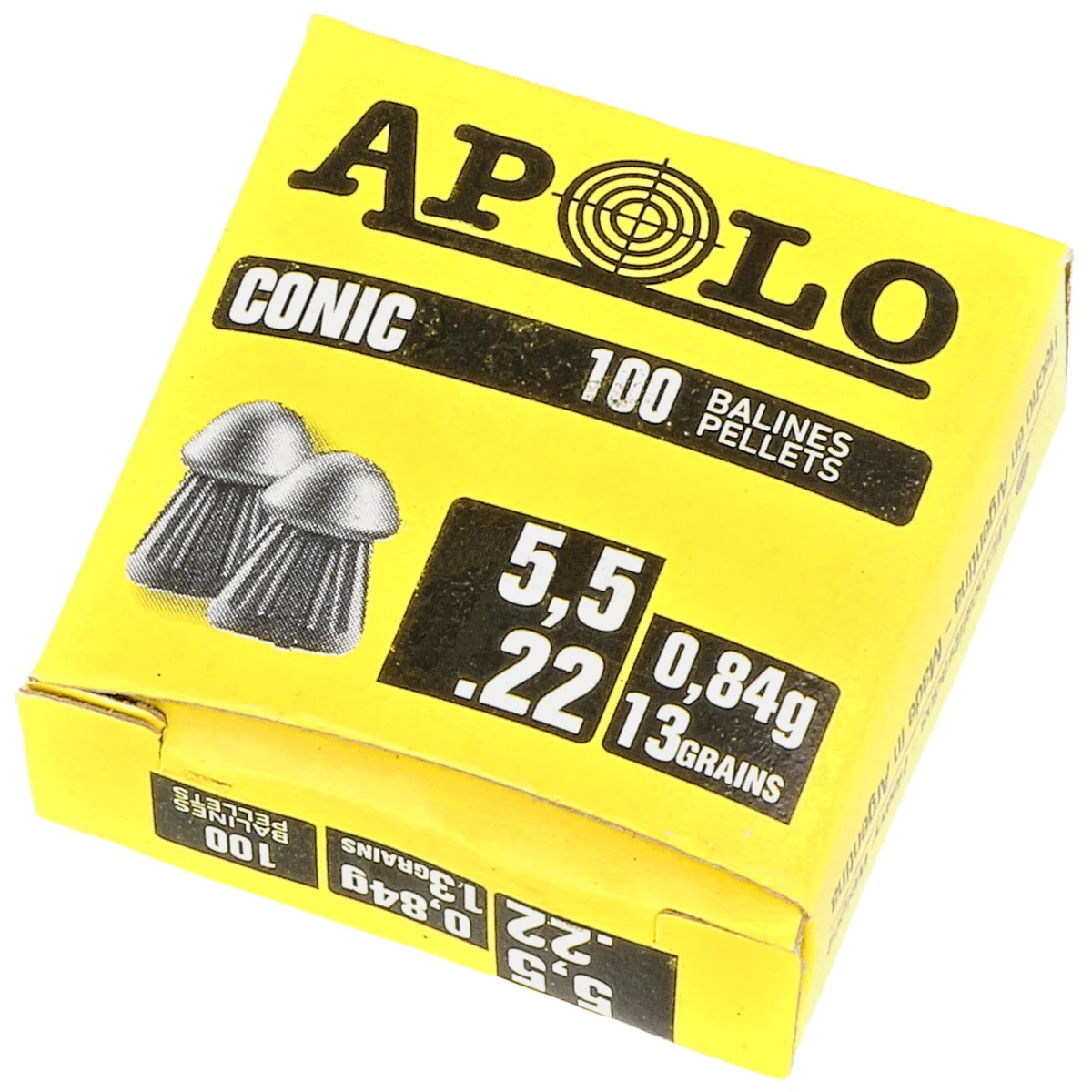 Śrut Apolo Conic 5.5 mm, 100 szt. 0.84g/13.0gr (20004)